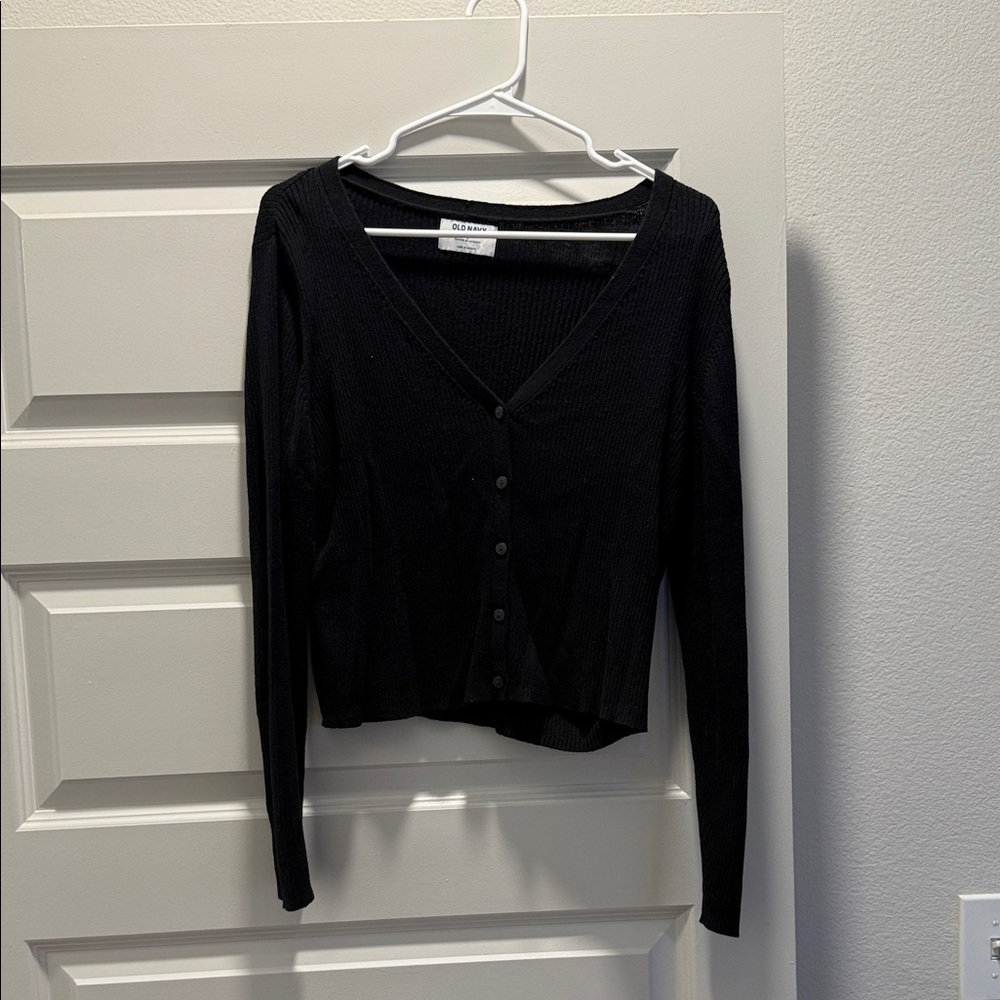 Old Navy Black Button-Up Cardigan